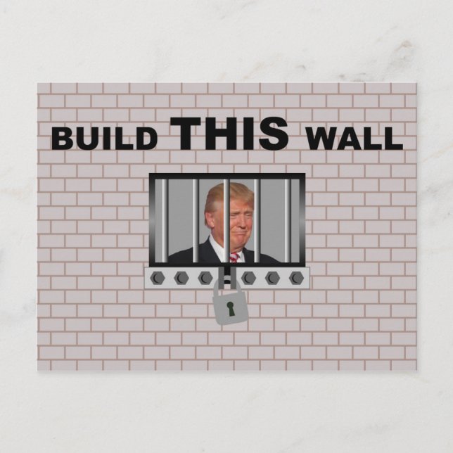 Postal Construir ESTE muro / Anti Trump, (Anverso)