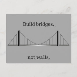 Postal Construir puentes, no muros.