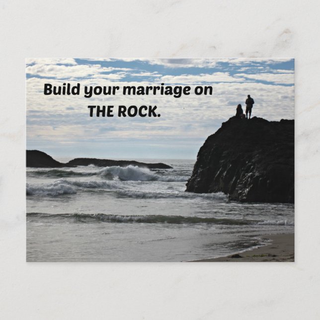 Postal Construye tu matrimonio en The Rock. (Anverso)