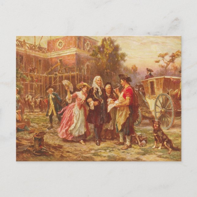 Postal Construyendo la Cuna de la Libertad Jean Gerome Fe (Anverso)