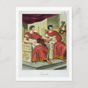 Postal Consulados romanos, de L'Antica Roma, 1825 (color
