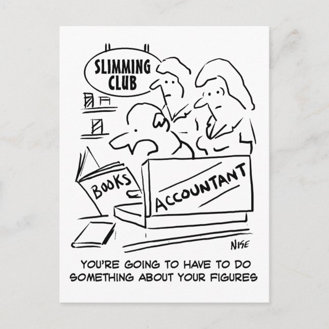 Postal Contable revisa los libros en un club de adelgazam (Anverso)