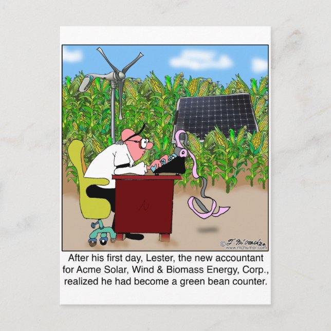 Postal Contador de color verde (Anverso)