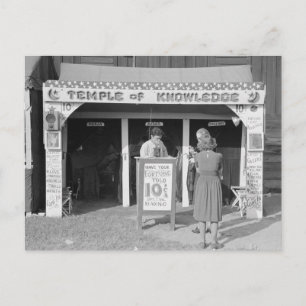 Postal Contador de fortuna de carnaval, 1938