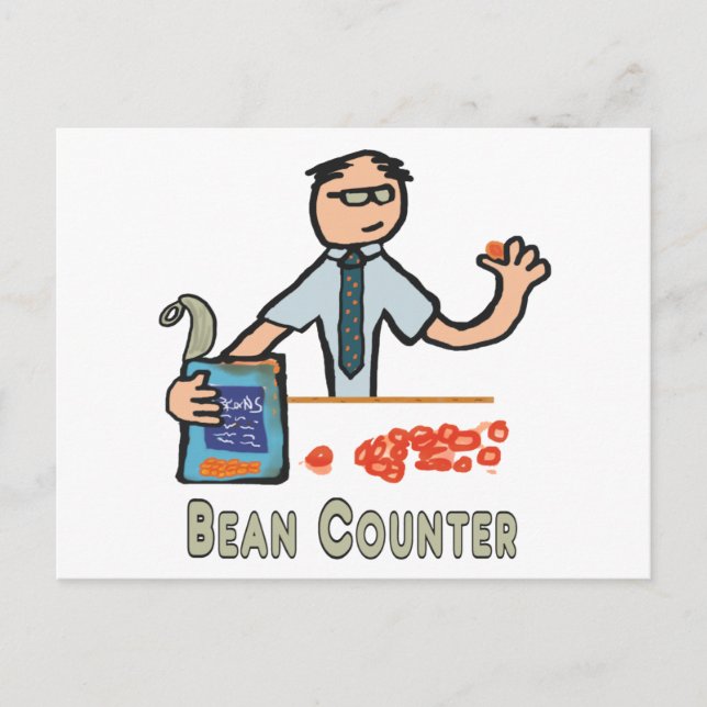 Postal Contador divertido Bean Counter (Anverso)