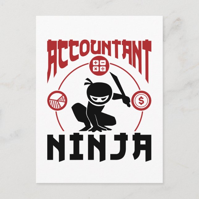 Postal Contador Ninja Contabilidad CPA (Anverso)
