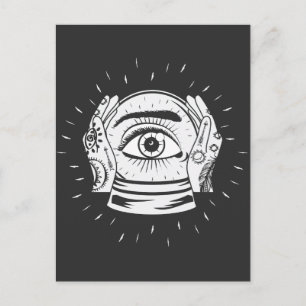 Postal Contadores de la Fortuna de Crystal Ball Psíquicos