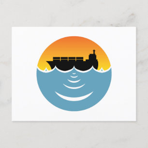 Postal contaminación por ruido en el océano