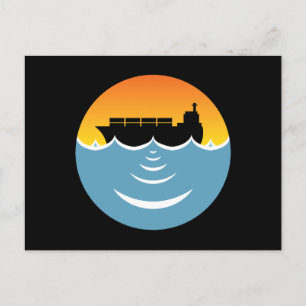 Postal contaminación por ruido en el océano