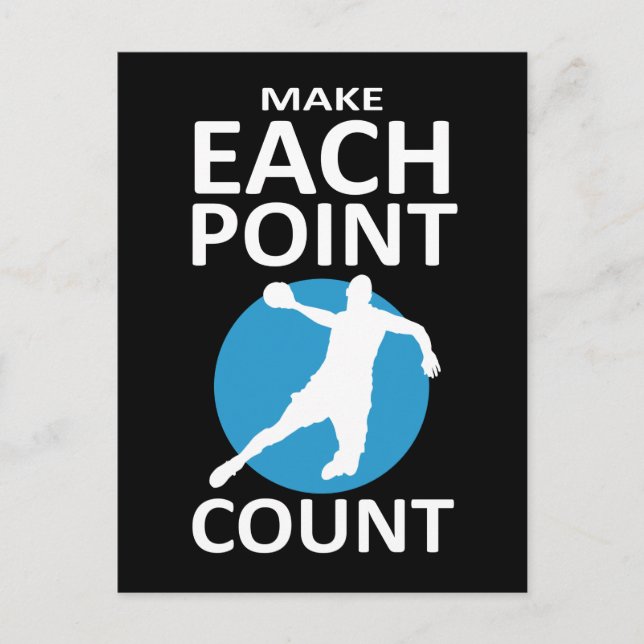 Postal Contar cada punto - Balonmano (Anverso)