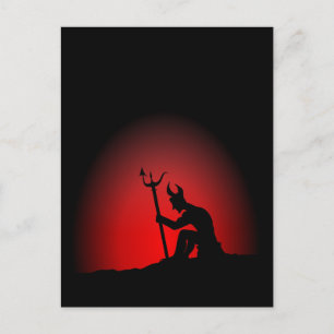 Postal Contemplación del diablo