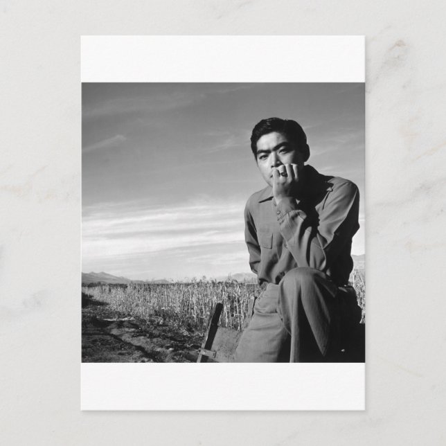 Postal Contemplación en Manzanar, 1943 (Anverso)