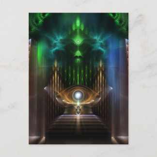 Postal Contemplando el arte fractal de Oz