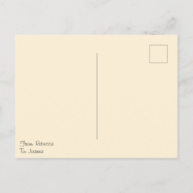 Postal Contemporâneo Dourado Ilustrado Flor Lua Colagem (Reverso)