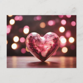 Postal Contenedor en forma de corazón que contiene árbole