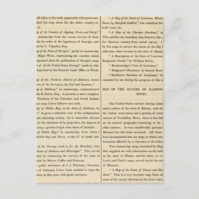 Postal Continuación de las memorias geográficas (Anverso)