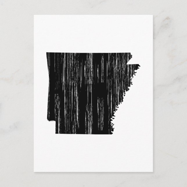 Postal Contorno de estado de Arkansas con problemas (Anverso)