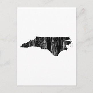 Postal Contorno de estado de Carolina del Norte con probl