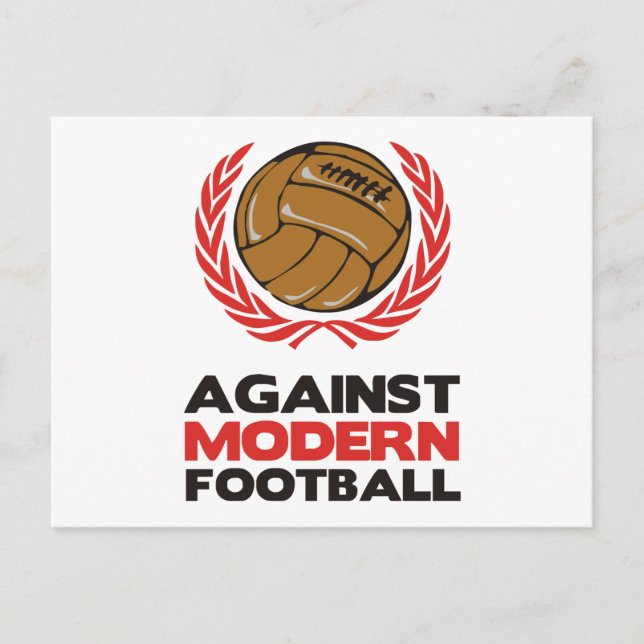 Postal Contra el fútbol moderno (Anverso)