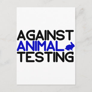 Postal Contra las pruebas con animales