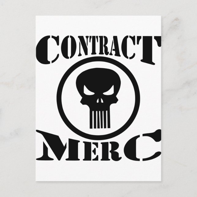 Postal Contrato Merc Mercenary (Anverso)