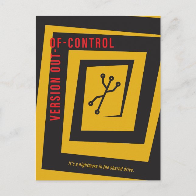 Postal Control de Versiones - Parodia de cartel de pelícu (Anverso)