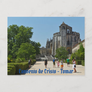 Postal Convento de Cristo en Tomar. Portugal