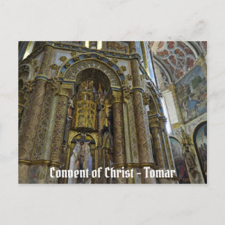 Postal Convento de Cristo en Tomar. Portugal