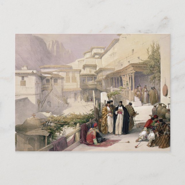 Postal Convento de St. Catherine, Monte Sinai, 17 de febr (Anverso)
