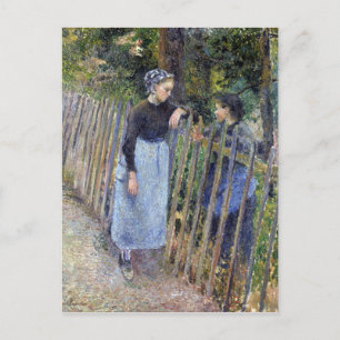 Postal Conversación de Camille Pissarro