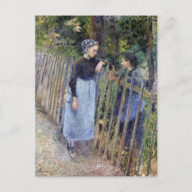 Postal Conversación de Camille Pissarro (Anverso)