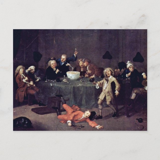Postal Conversación de medianoche moderna de Hogarth Will (Anverso)