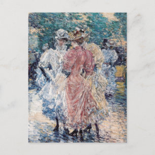 Postal "Conversación en la avenida" de Hassam - Postcard