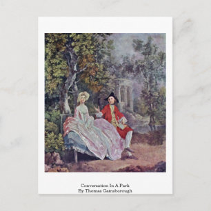 Postal Conversación En Un Parque Por Thomas Gainsborough
