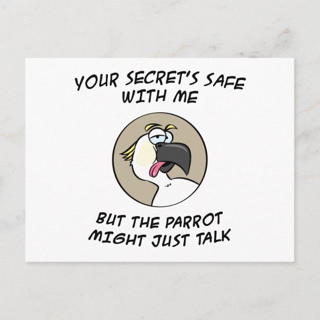 Postal Conversando sobre el loro de Cockatoo (Anverso)