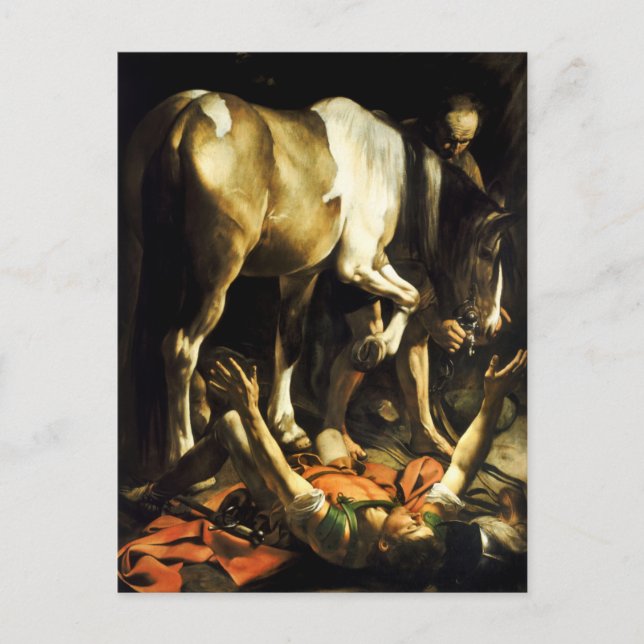 Postal Conversión de Caravaggio de San Pablo (Anverso)