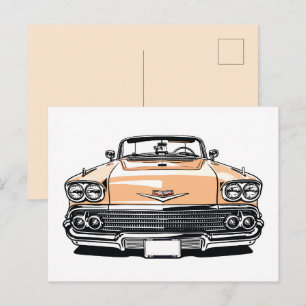 Postal Convertible Clásico Retro Arte Pop Frontal