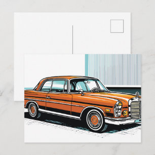 Postal Convertible Clásico Retro Arte Pop Lateral