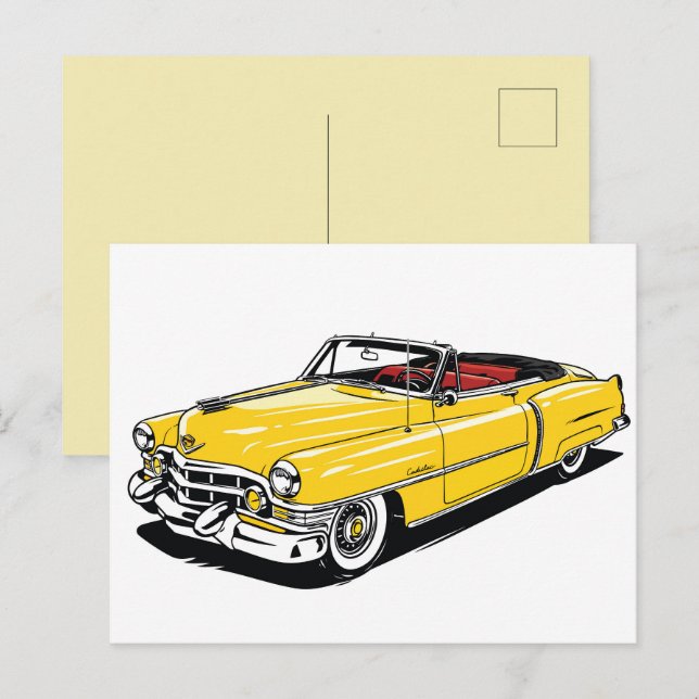 Postal Convertible Clásico Retro con PopArt Lateral (Anverso / Reverso)