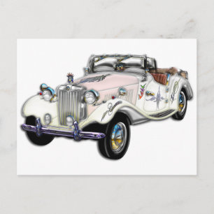 Postal Convertible de MG del blanco clásico y del oro