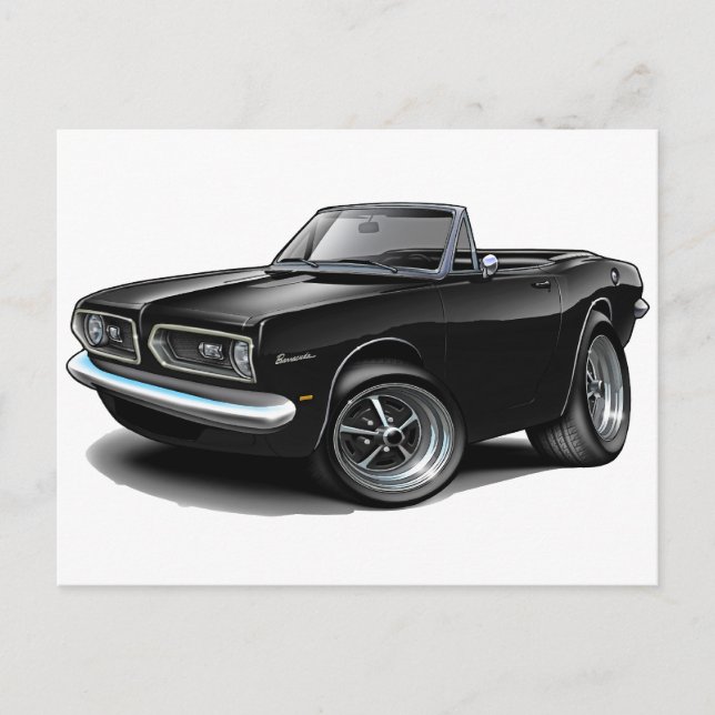 Postal Convertible negro 1967-69 del Barracuda (Anverso)
