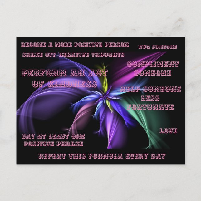 Postal Convertirse en una persona más positiva (Anverso)