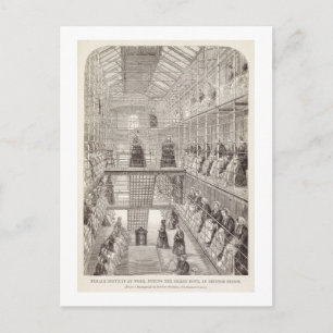 Postal Convictas en el trabajo durante la hora de silenci