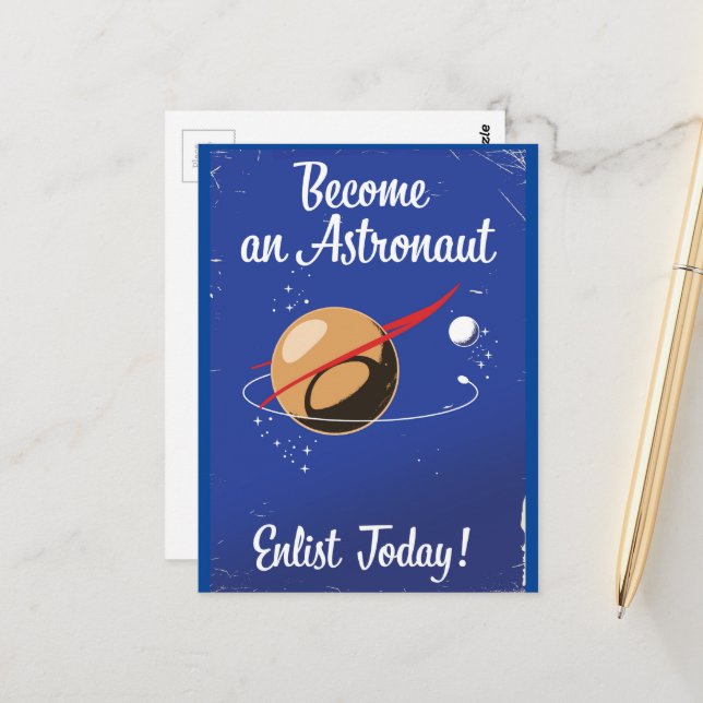 Postal ¡Conviértete en astronauta, alístate hoy! (Anverso/Reverso In Situ)