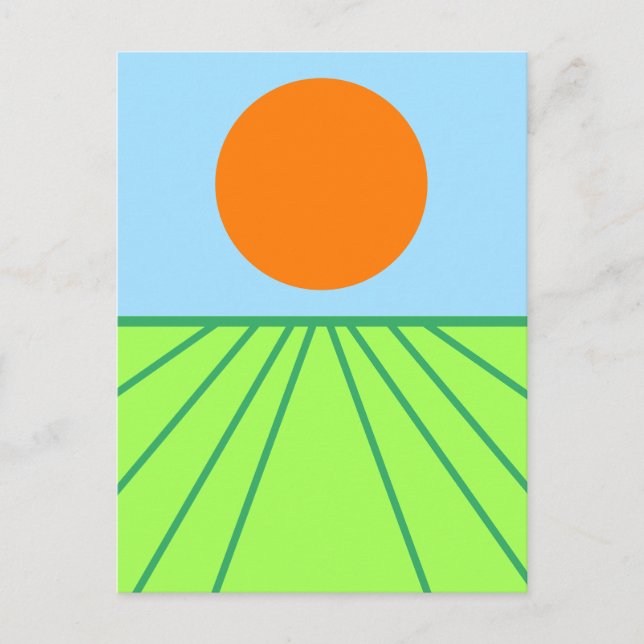 Postal Convirtiendo el heno (Anverso)