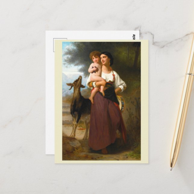 Postal Convocatoria de William Bouguereau (Anverso/Reverso In Situ)