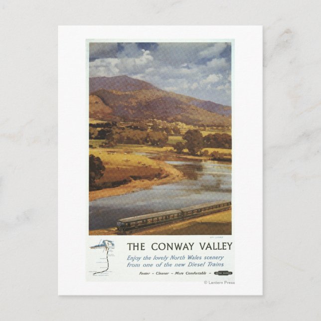 Postal Conway Valley Scene British Railways Poster (Anverso)