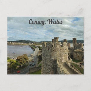 Postal Conwy Gales Welsh Castle River Foto de viaje