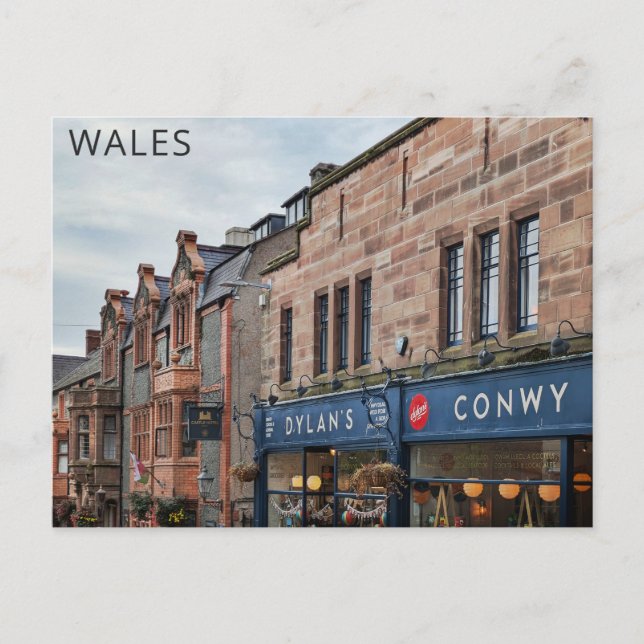 Postal Conwy Wales Welsh City Travel (Anverso)