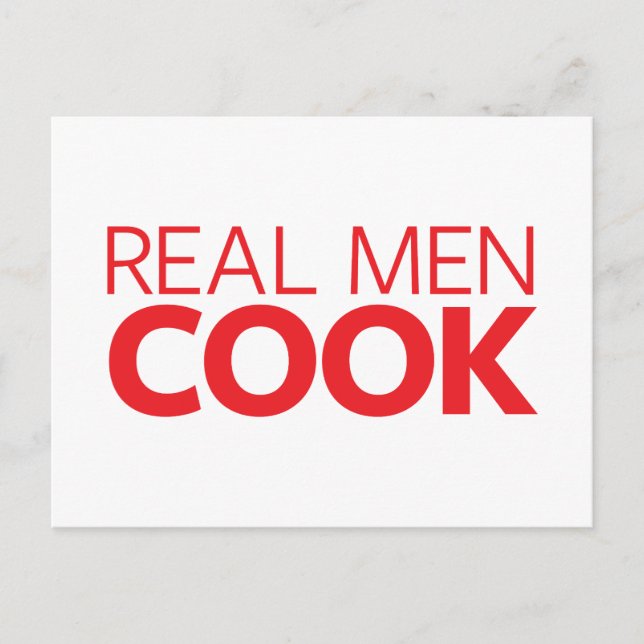 Postal Cook de hombres reales (Anverso)
